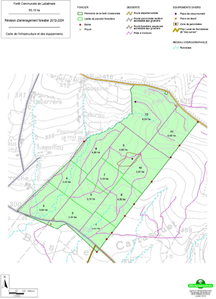 Carte de la forêt communale